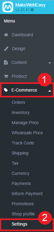 การตั้งค่าระบบ E-Commerce 1