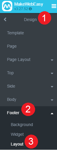 วิธีการจัดการ Layout ส่วน Footer1