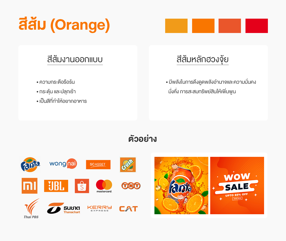 สีส้มออกแบบกับสีส้มฮวงจุ้ย