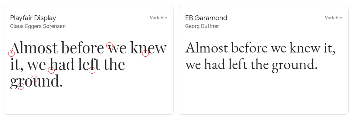 Serif Fonts