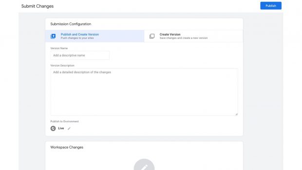 Submit google tag manager