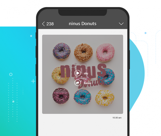 Rich Video ฟีเจอร์ LINE OA แสดงผลในรูปแบบของ Video จะเล่นโดยอัตโนมัติเมื่อลูกค้าเข้ามาที่แชท