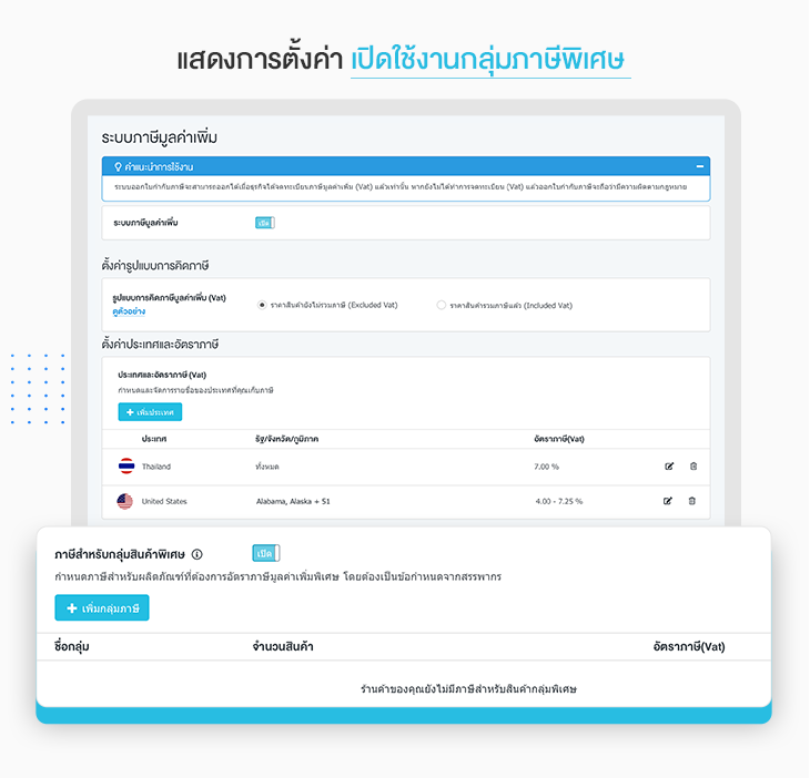 makewebeasy ภาษีสำหรับกลุ่มสินค้าพิเศษ