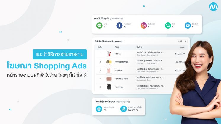 รายงานโฆษณา Shopping Ads หน้ารายงานผลที่เข้าใจง่าย ที่ใครๆ ก็เข้าใจได้