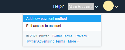 Add twitter payment