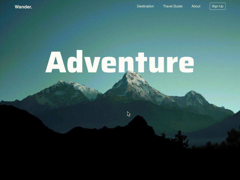 Parallax scrolling website