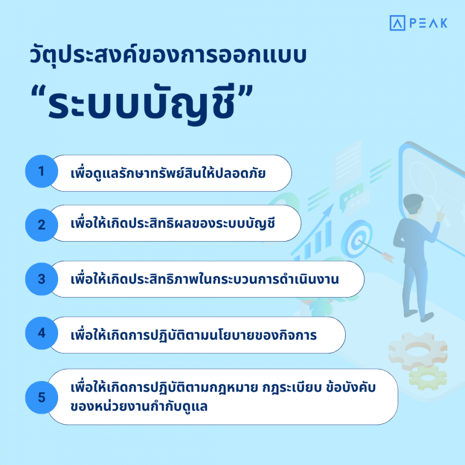 วัตถุประสงค์ของการออกแบบระบบบัญชี 