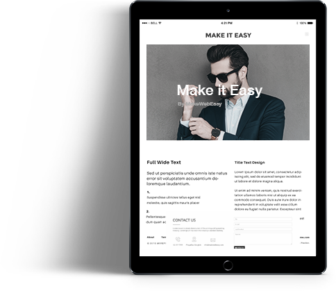 รับทำเว็บไซต์ Responsive Tablet